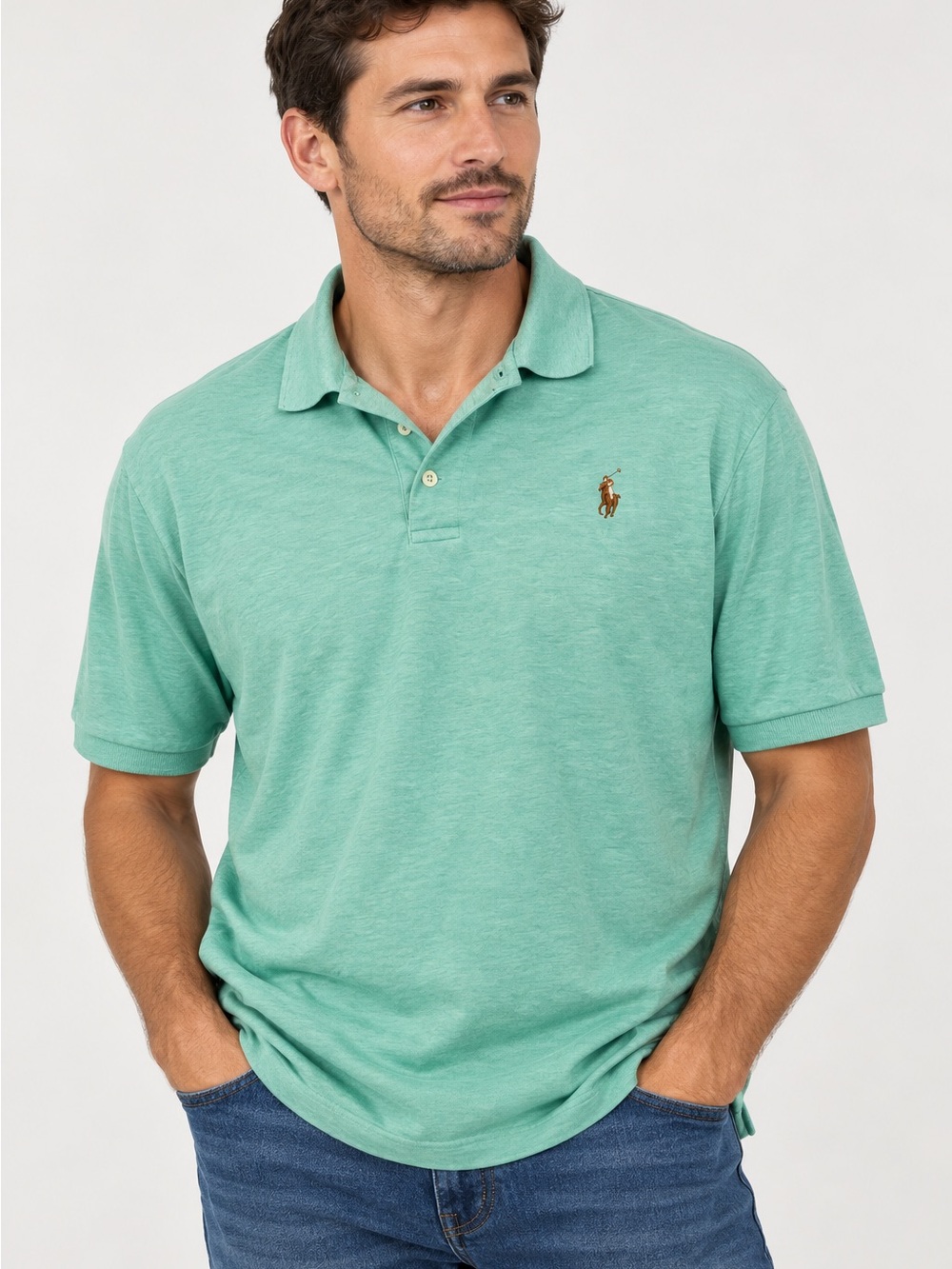 Polo by Ralph Lauren Men's Mint Green Classic Polo Shirt